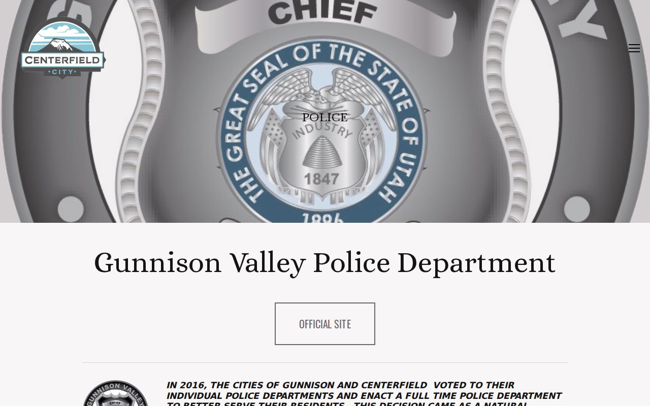 Gunnison warrant records regional Valley Police Department contact context